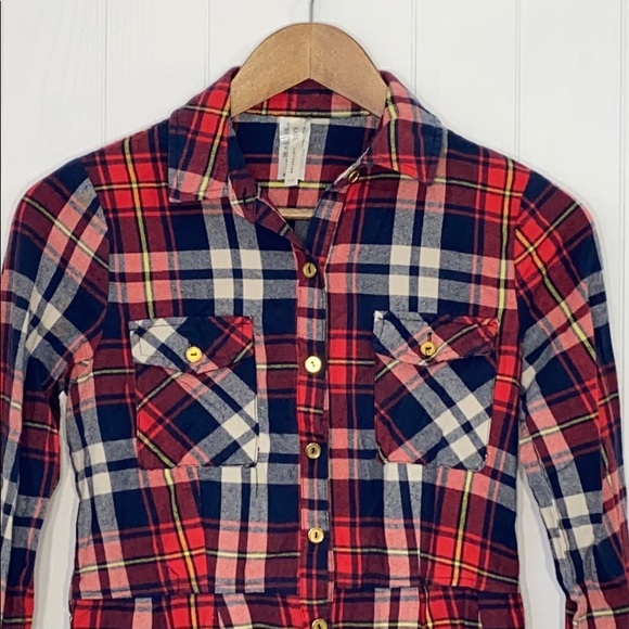 Kate Collection | Plaid Full Button Dress … - Picture 2 of 7